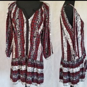 Shyanne Cold shoulder western styled mini dress